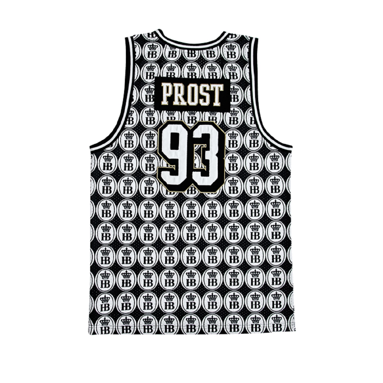 Tanktop, viele HB Logos auf schwarz mit PROST und 93
