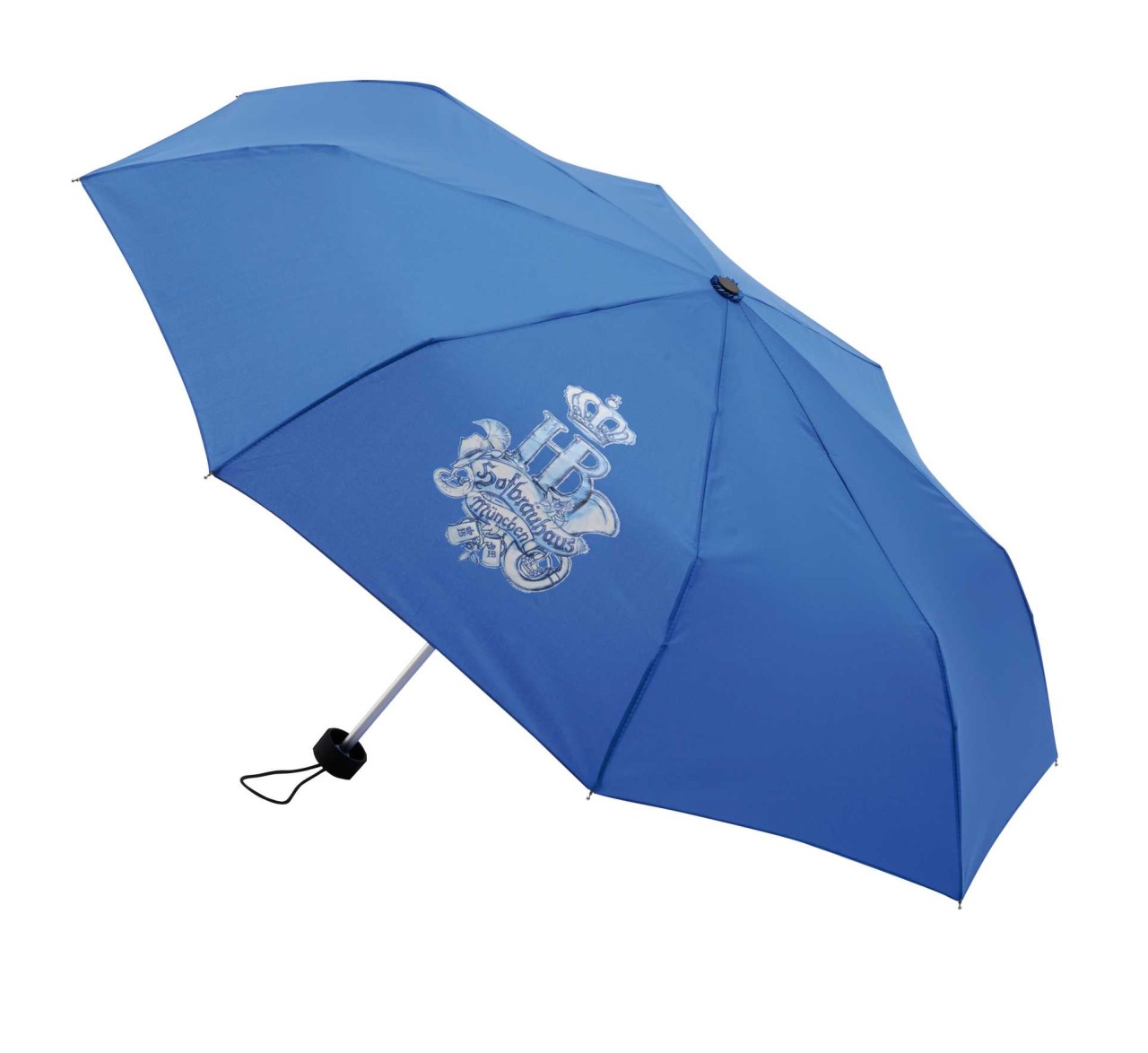Blauer Taschenschirm mit Hofbräuhaus München Logo