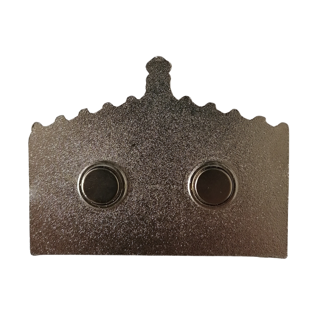 Rückseite des Magneten Festzelt, Detailansicht Magnet