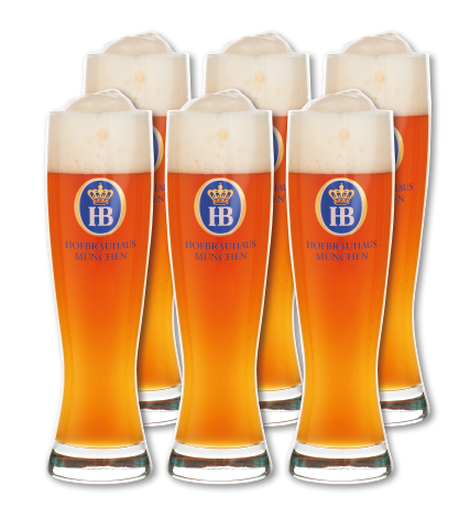 Glas-Set 6x 0,3 L Weißbierglas Elegante