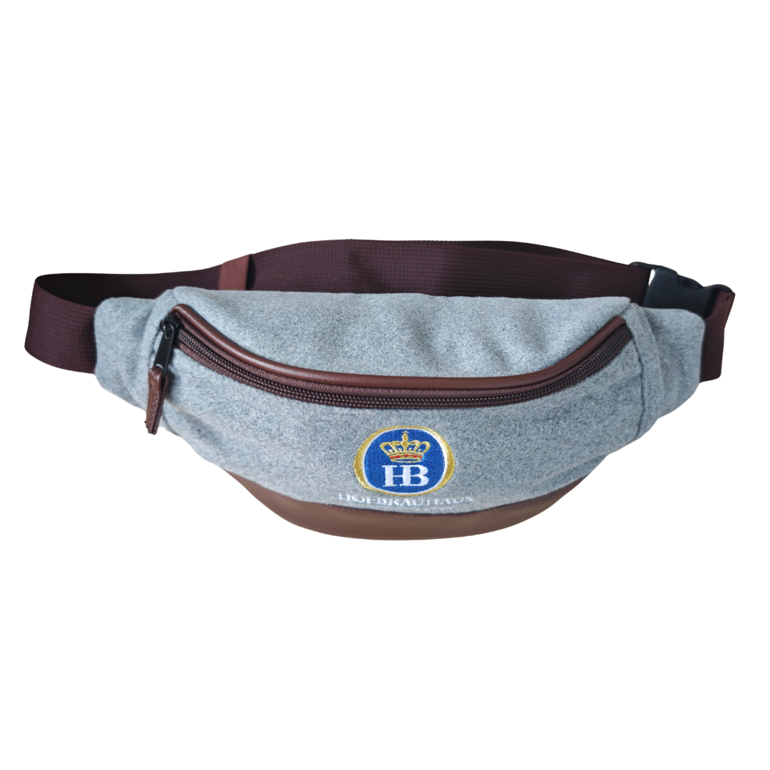 grau braune Bauchtasche mit HB Logo