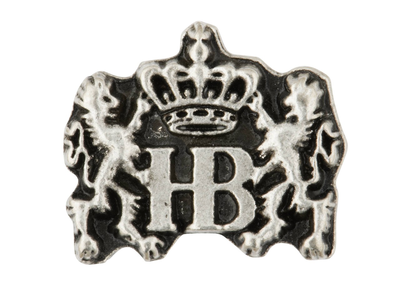 HB Pin Silber Löwen mit 2 Löwen und HB Log