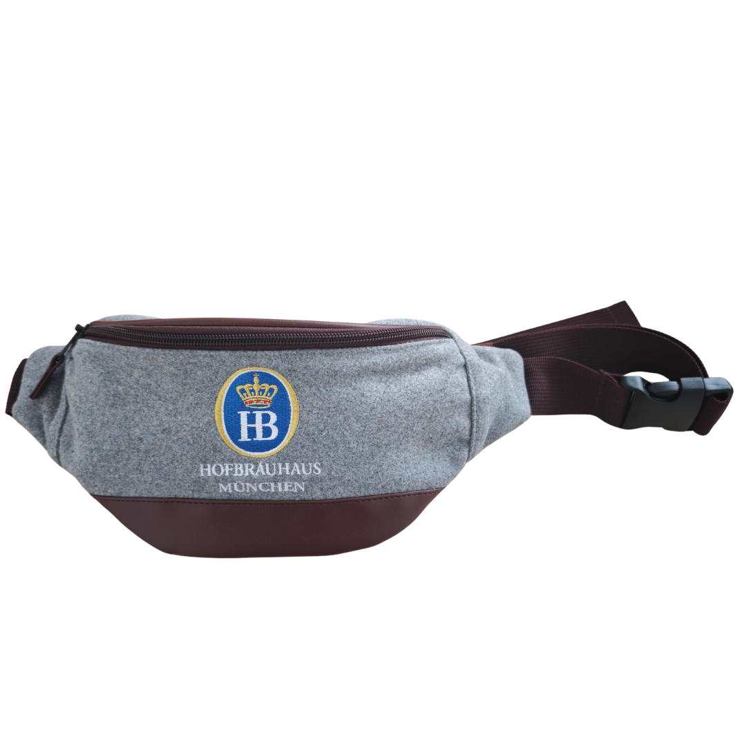 grau braune Bauchtasche mit HB Logo