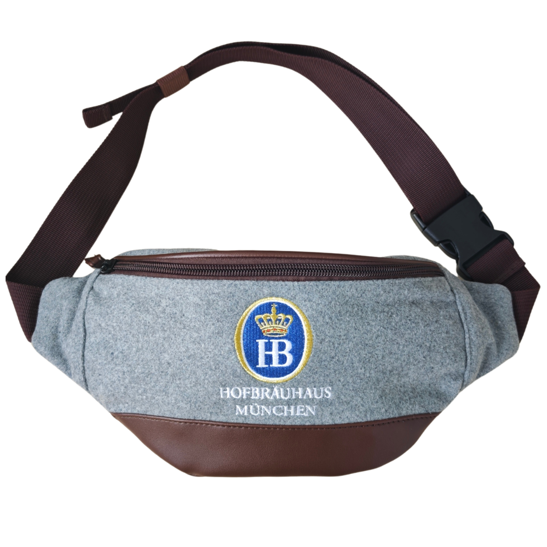 grau braune Bauchtasche mit HB Logo